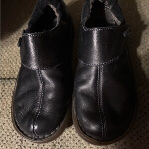 Dr. Martens Black Leather Slip-On Shoes